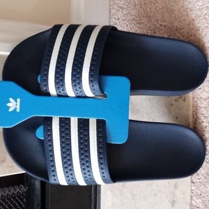 Adidas slides size 11 navy blue